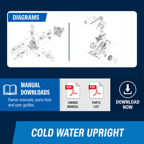 UPRIGHT Cold Water Pressure Washer Operating Manuals & Diagrams