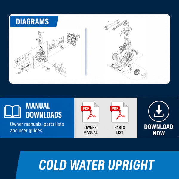 UPRIGHT Cold Water Pressure Washer Operating Manuals & Diagrams