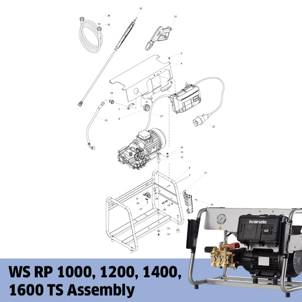 KRANZLE WS RP 1000, 1200, 1400, 1600 TS Assembly