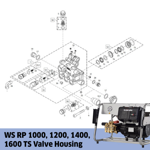 KRANZLE WS RP 1000, 1200, 1400, 1600 TS Valve Housing