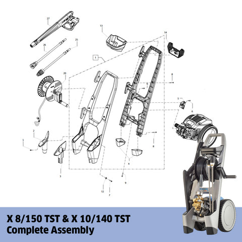 KRANZLE X 8/150 TST & X 10/140 TST Complete Assembly