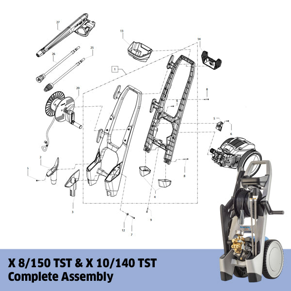 KRANZLE X 8/150 TST & X 10/140 TST Complete Assembly