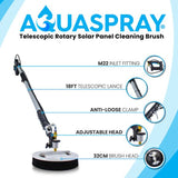 AQUASPRAY® 5.4m Telescopic Rotary Solar/Roof Panel Cleaning Brush