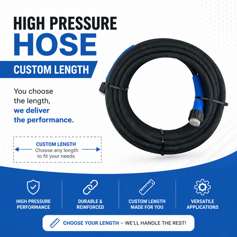 Custom Length 1/4" Single Wire Steel Braided High Pressure Hose