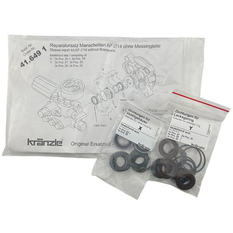 Warwick / Kranzle 14mm Water Seal Kit (old type) 416491