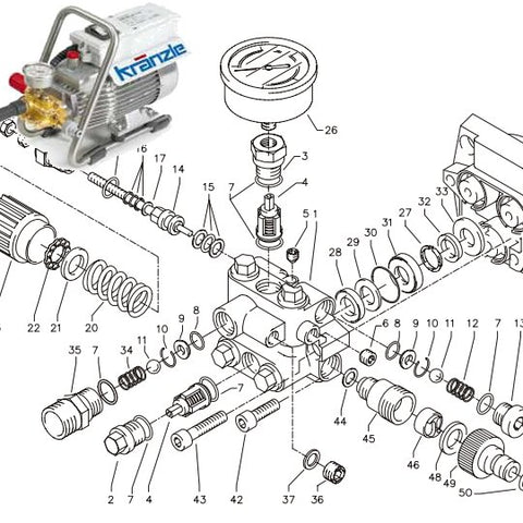 Kranzle K7/120 K10/120 spare parts diagrams