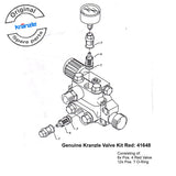 Genuine Kranzle Valve Kit Red Small 41648