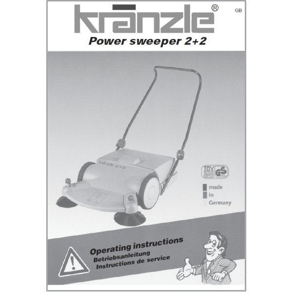 Operating Manual & Spare Parts Diagrams  Kranzle 2 + 2 Sweeper