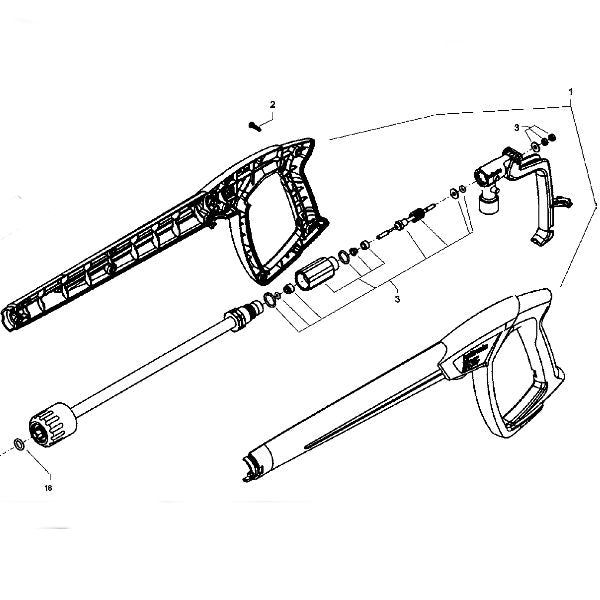Original Kranzle M2000 Gun Spare Parts – Kranzle Pressure Washers