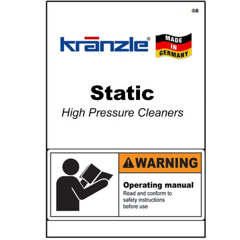 Static Pressure Washer Operating Manuals & Diagrams