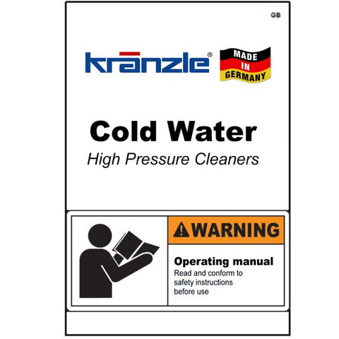 Cold Water Pressure Washer Operating Manuals & Diagrams