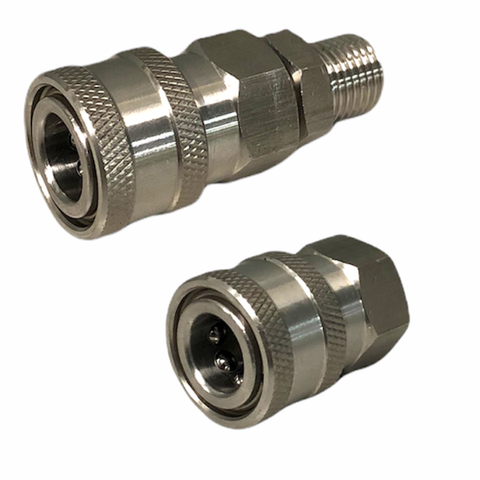 Stainless Steel Quick Release Female To Fit Colour Coded Nozzles